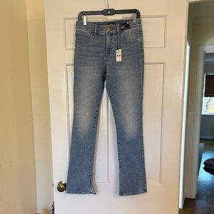 Express Light Blue Straight Leg Jeans